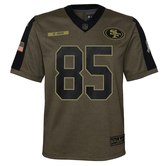 Nike Other - Nike Youth San Francisco 49ers George Kittle 2021 Salute To Service Game Jersey